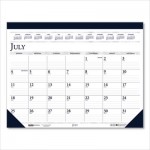 House of Doolittle 100% Recycled Academic Desk Pad Calendar, 18.5 x 13, 2021-2022 HOD1556