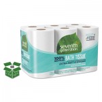 Seventh Generation SEV 13733 100% Recycled Bathroom Tissue, Septic Safe, 2-Ply, White, 240 Sheets/Roll, 48/Carton SEV13733CT