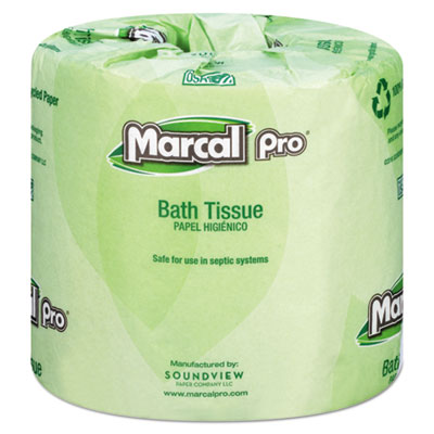 Marcal PRO 100% Recycled Bathroom Tissue, White, 240 Sheets/Roll, 48 Rolls/Carton MRC3001