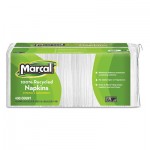 Marcal Small Steps 100% Recycled Lunch Napkins, 1-Ply, 12 1/2 x 11 2/5, White, 400/Pack MRC6506PK