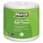 Marcal 100% Recycled Two-Ply Bath Tissue, White, 48 Rolls/Carton MRC6079