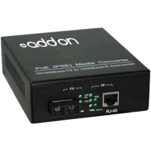 AddOn 1000Base-TX To 1000Base-LX SC 1310nm 10km POE Media Converter ADD-GMCP-LX-1SC