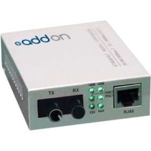 AddOn 100Base-TX To 100Base-BXD ST BiDi SMF 20km Media Converter ADD-FMC-BX-DST