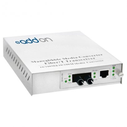 AddOn 100Base-TX To 100Base-FX MMF ST 1310nm 2km Media Converter ADD-MFMC-FX-ST