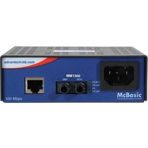 B+B SmartWorx 100Mbps and 10/100/1000Mbps Media Converter IMC-450-MMST-US