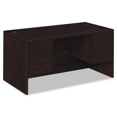 HON 10500 Series 3/4-Height Double Pedestal Desk, 60w x 30d x 29-1/2h, Mahogany HON10573NN