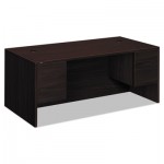 HON 10500 Series 3/4-Height Double Pedestal Desk, 72w x 36d x 29-1/2h, Mahogany HON10593NN