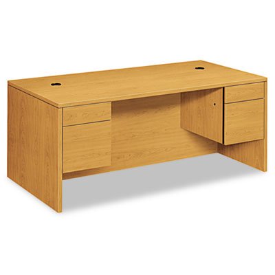 HON 10500 Series 3/4-Height Double Pedestal Desk, 72w x 36d x 29-1/2h, Harvest HON10593CC