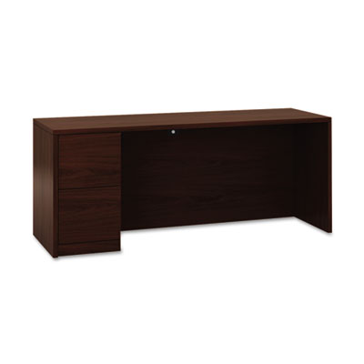 HON H105904L.NN 10500 Series Full-Height Left Pedestal Credenza, 72w x 24d x 29.5h, Mahogany HON105904LNN