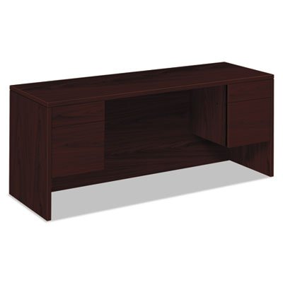 HON 10500 Series Kneespace Credenza With 3/4-Height Pedestals, 72w x 24d, Mahogany HON10543NN