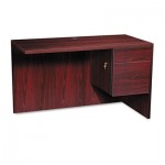 HON 10500 Series L Workstation Return, 3/4 Height Right Ped, 48w x 24d, Mahogany HON10515RNN