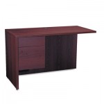 HON 10500 Series L Workstation Return, 3/4 Height Left Ped, 48w x 24d, Mahogany HON10516LNN