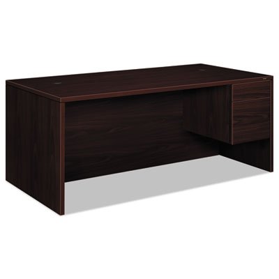 HON 10500 Series Large "L" or "U" Right 3/4-Height Ped Desk, 72w x 36d, Mahogany HON10585RNN