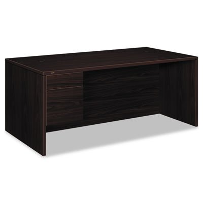 HON 10500 Series Large "L" or "U" 3/4-Height Ped Desk, 72w x 36d, Mahogany HON10586LNN