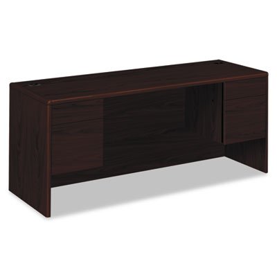 HON 10700 Kneespace Credenza, 3/4 Height Pedestals, 72w x 24d x 29 1/2h, Mahogany HON10743NN