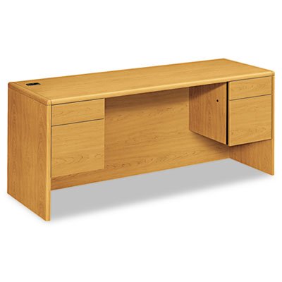 HON 10700 Kneespace Credenza, 3/4 Height Pedestals, 72w x 24d x 29 1/2h, Harvest HON10743CC