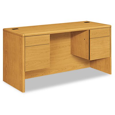 HON 10700 Kneespace Credenza, 3/4 Height Pedestals, 60w x 24d x 29 1/2h, Harvest HON10765CC