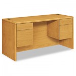 HON 10700 Kneespace Credenza, 3/4 Height Pedestals, 60w x 24d x 29 1/2h, Harvest HON10765CC