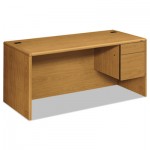 HON 10700 Series "L" Desk, 3/4 Right Pedestal, 66w x 30d x 29 1/2h, Harvest HON10783RCC