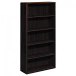 HON H10755.NN 10700 Series Wood Bookcase, Five Shelf, 36w x 13 1/8d x 71h, Mahogany HON10755NN