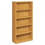 HON H10755.CC 10700 Series Wood Bookcase, Five Shelf, 36w x 13 1/8d x 71h, Harvest HON10755CC