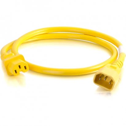 C2G 10ft 14AWG Power Cord (IEC320C14 to IEC320C13) - Yellow 17568