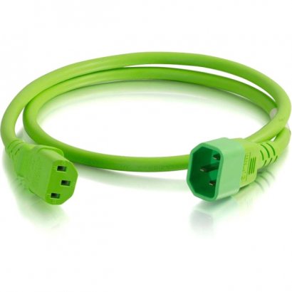 C2G 10ft 18AWG Power Cord (IEC320C14 to IEC320C13) - Green 17519
