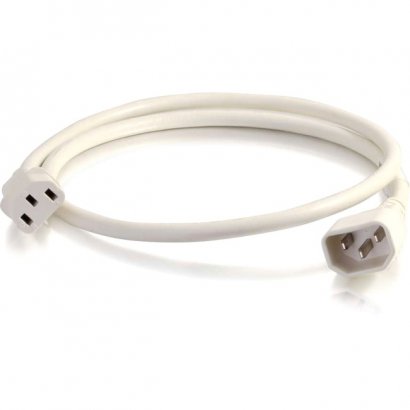 C2G 10ft 18AWG Power Cord (IEC320C14 to IEC320C13) - White 17521