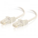C2G 10ft Cat6 Snagless Unshielded (UTP) Slim Ethernet Network Patch Cable - White 01189