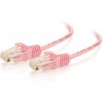 C2G 10ft Cat6 Snagless Unshielded (UTP) Slim Ethernet Network Patch Cable - Pink 01194