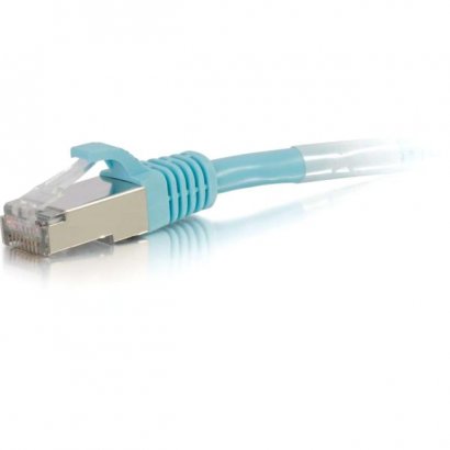 10ft Cat6a Snagless Shielded (STP) Network Patch Cable - Aqua 00749