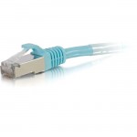 10ft Cat6a Snagless Shielded (STP) Network Patch Cable - Aqua 00749