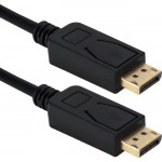 QVS 10ft DisplayPort 1.4 UltraHD 8K Black Cable with Latches DP8-10