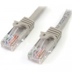 StarTech 10ft Gray Snagless Cat5e UTP Patch Cable 45PATCH10GR