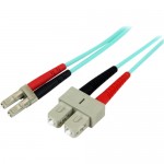 StarTech 10Gb Aqua Fiber Patch Cable - LC Multi-mode (M) - SC Multi-mode (M) - 2 m - Fiber Optic - 50 / 125