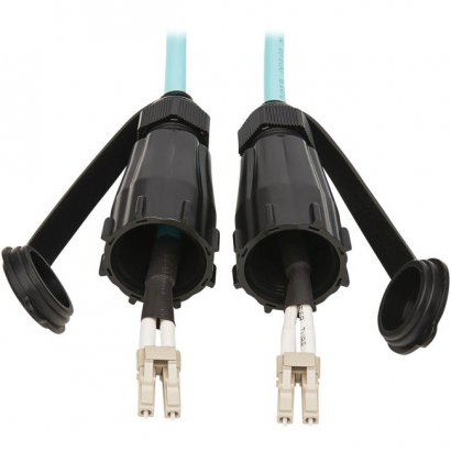 Tripp Lite 10Gb Duplex Multimode 50/125 OM3 Fiber Patch Cable, Aqua, 2 m N820-02M-IND