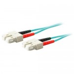 AddOn 10m Laser-Optimized Multi-Mode fiber (LOMM) Duplex SC/SC OM3 Aqua Patch Cable ADD-SC-SC-10M5OM3