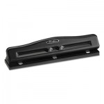 Swingline A7074020E 11-Sheet Commercial Adjustable Three-Hole Punch, 9/32" Holes, Black SWI74020