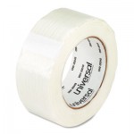 UNV30048 110# Utility Grade Filament Tape, 48mm x 54.8m, 3" Core, Clear UNV30048