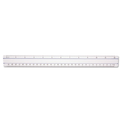 Westcott 12" Magnifying Ruler, Plastic, Clear ACM15571