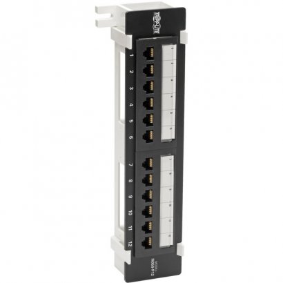 Tripp Lite 12-Port Wall-Mount Cat5e Patch Panel - PoE+ Compliant N050-P12