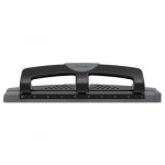 Swingline A7074134 12-Sheet SmartTouch Three-Hole Punch, 9/32" Holes, Black/Gray SWI74134