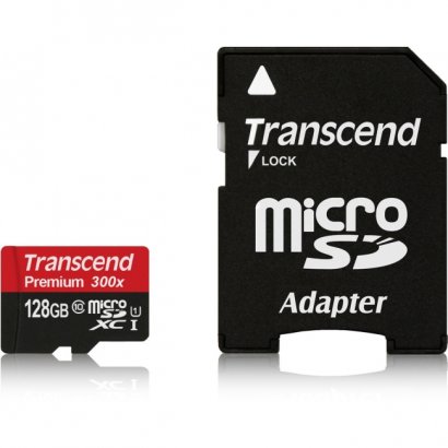 Transcend 128GB Premium microSD Extended Capacity (microSDXC) Card TS128GUSDU1