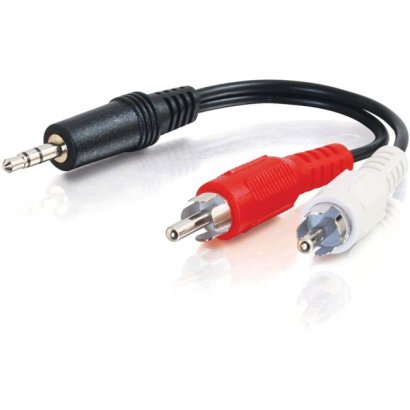 C2G 12ft Value Series One 3.5mm Stereo Male To Two RCA Stereo Male Y-Cable 39943