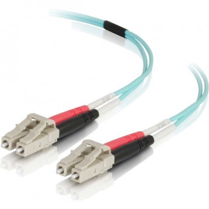 C2G 12m LC-LC 50/125 OM4 Duplex Multimode PVC Fiber Optic Cable - Aqua 01007