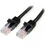 StarTech 15 ft Black Cat5e Snagless Patch Cable 45PATCH15BK