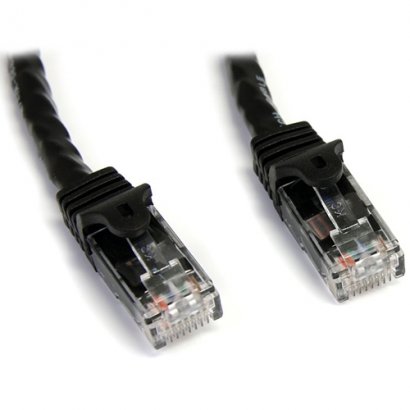 StarTech 15 ft Black Snagless Cat6 UTP Patch Cable N6PATCH15BK