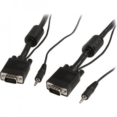 StarTech 15 ft Coax High Resolution Monitor VGA Cable with Audio HD15 M/M MXTHQMM15A