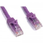 StarTech 15 ft Purple Snagless Cat6 UTP Patch Cable N6PATCH15PL