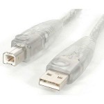 StarTech 15 ft Transparent USB 2.0 Cable - A to B USB2HAB15T